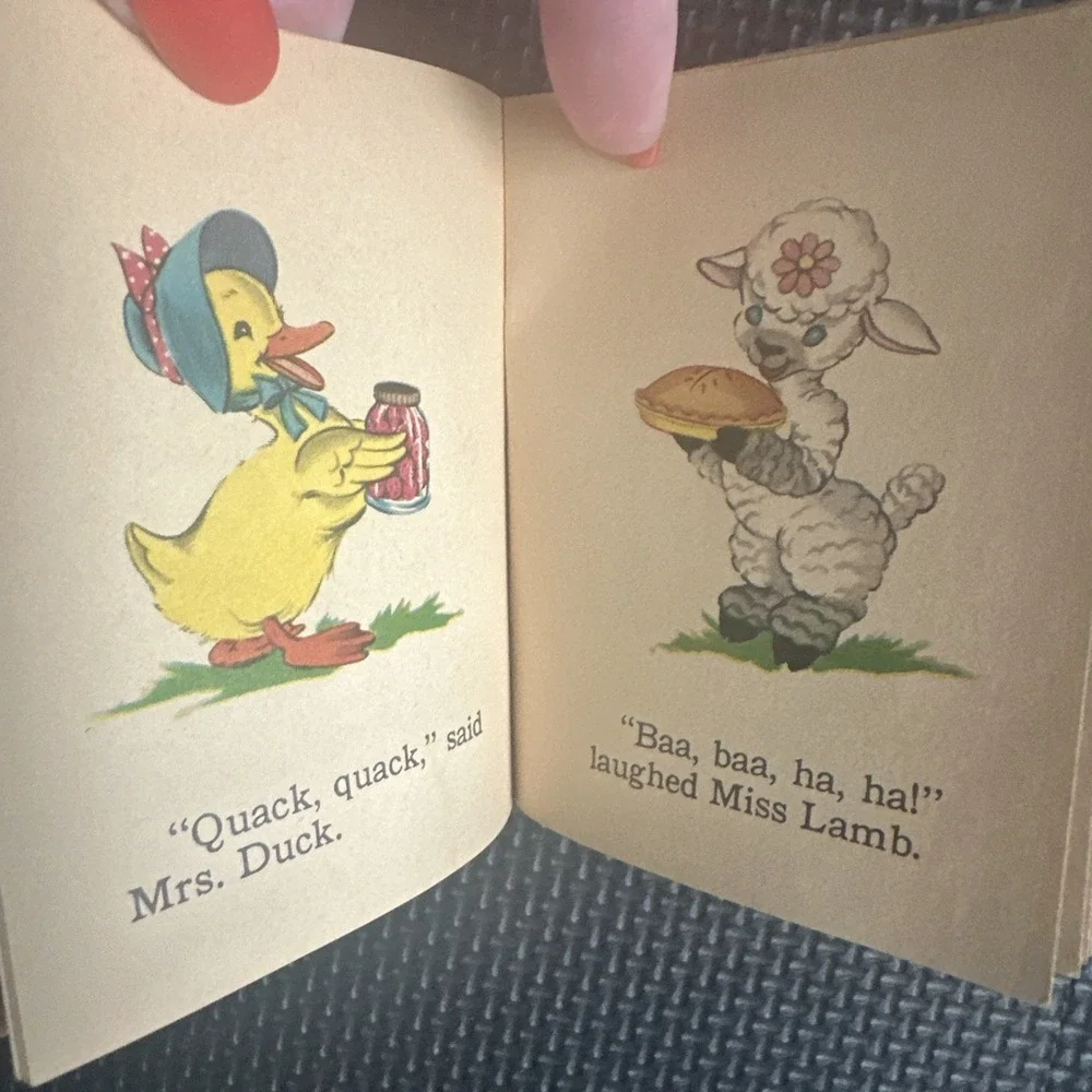 1949 Whitman Tiny Tales  Plush Paperback Book 4x3 Inch Great Condition for Age